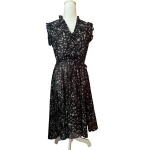 Vintage Floral ILGWU Made in the USA 70's Dress Small